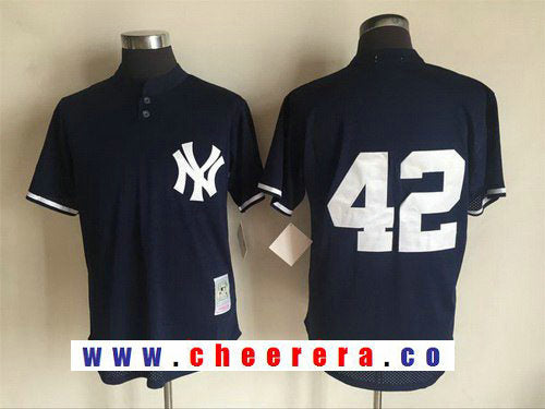 NY Mariano Rivera New York Yankees navy Throwback jersey