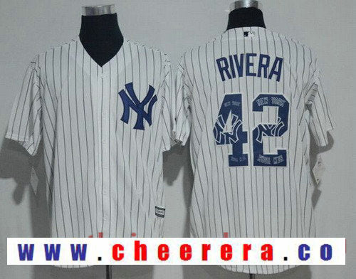 NY Mariano Rivera New York Yankees white jersey