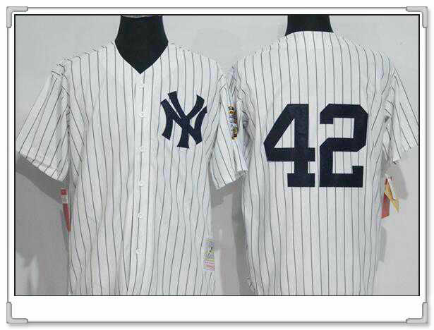 NY Mariano Rivera New York Yankees white Cooperstown jersey