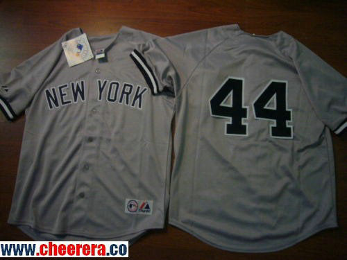 Reggie Jackson New York Yankees gray Cooperstown jersey