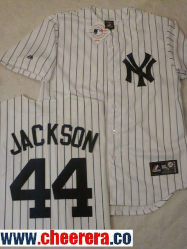 Reggie Jackson Name New York Yankees white Cooperstown jersey
