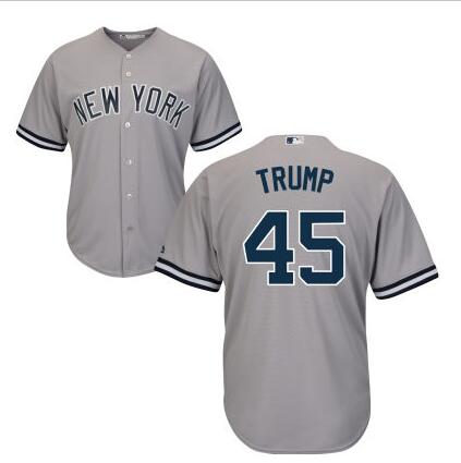 Th Presidential Candidate Donald Trump New York Yankees gray jersey