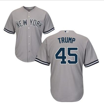 Th Presidential Candidate Donald Trump New York Yankees gray jersey