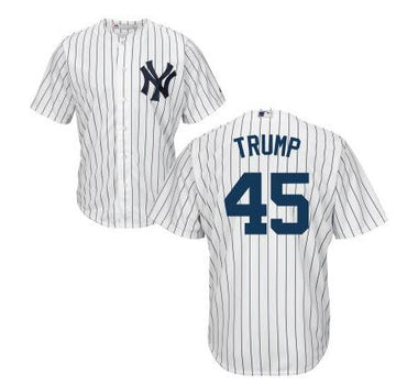 Th Presidential Candidate Donald Trump New York Yankees white jersey