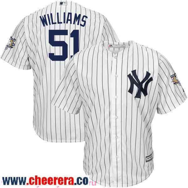 Bernie Williams Name New York Yankees white jersey