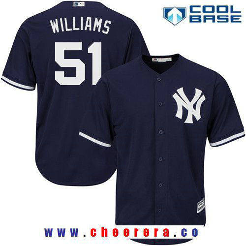 Bernie Williams New York Yankees navy jersey