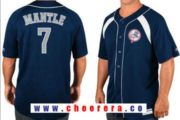 Mickey Mantle Majestic New York Yankees navy Fashion jersey