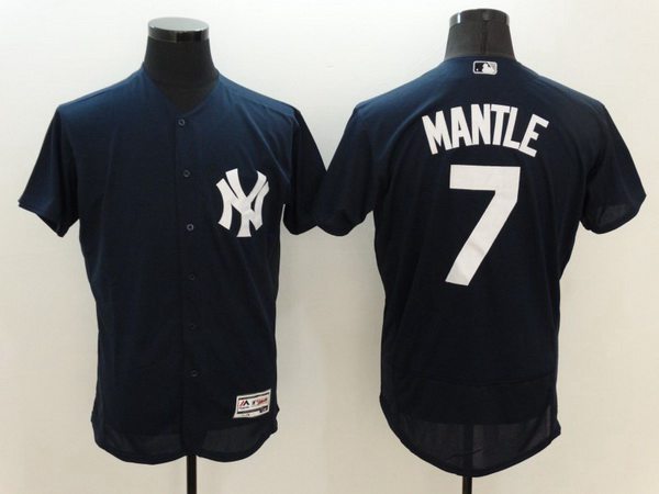 Mickey Mantle New York Yankees navy jersey