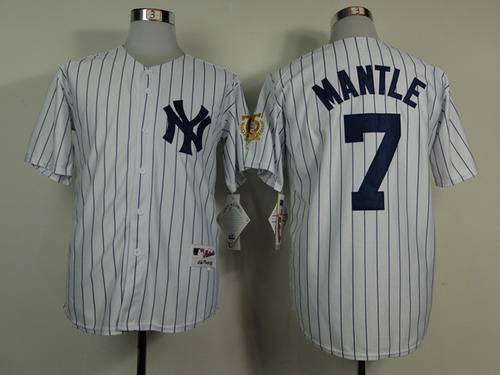 Mickey Mantle New York Yankees white jersey