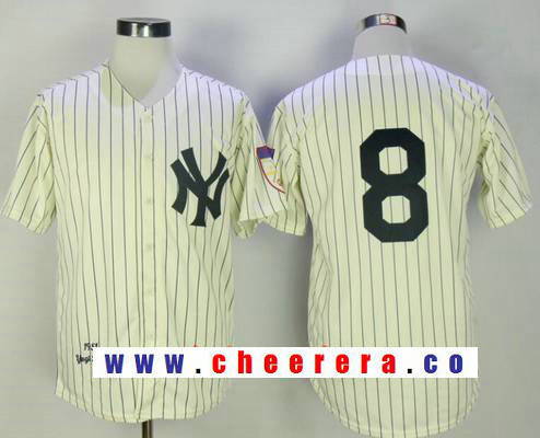 Yogi Berra New York Yankees cream Throwback jersey