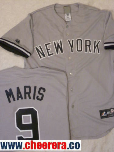 Roger Maris Name New York Yankees gray Cooperstown jersey