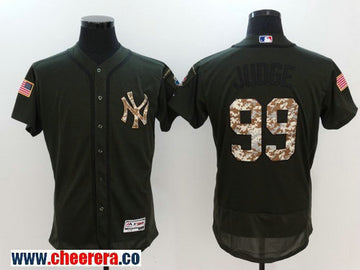 Aaron Judge New York Yankees green Salute To Service jersey