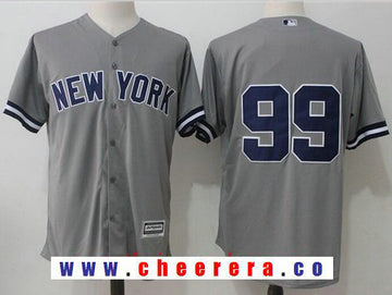 Aaron Judge No Name New York Yankees gray Road jersey