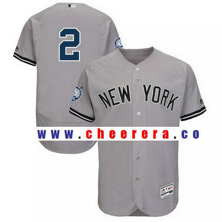 Derek Jeter Majestic New York Yankees gray Authentic jersey