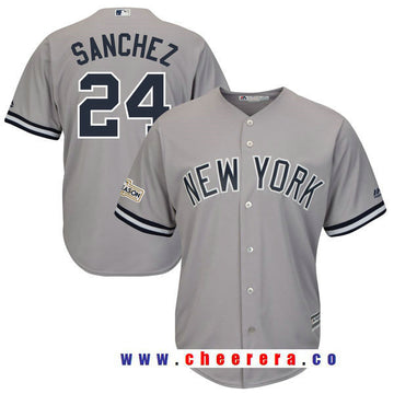 Gary Sanchez Majestic New York Yankees gray jersey