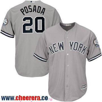 Jorge Posada Majestic New York Yankees gray Road jersey