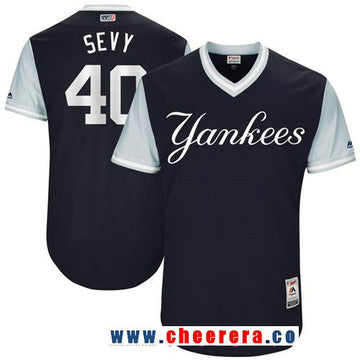 Luis Severino New York Yankees navy jersey