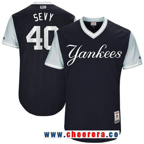 Luis Severino New York Yankees navy jersey