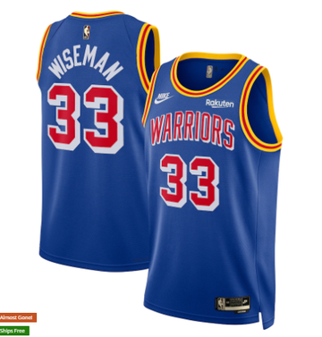 Nike James Wiseman Golden State Warriors royal Classic jersey