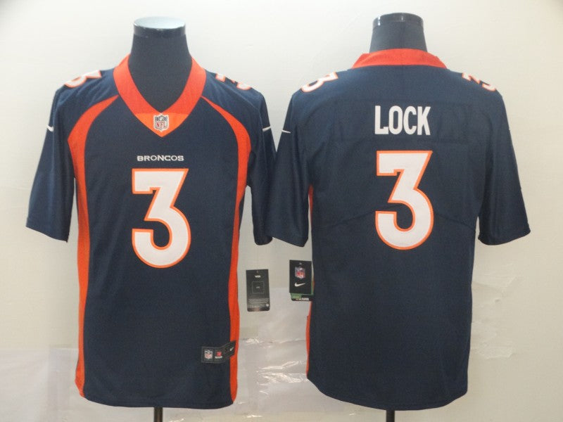 Nike Drew Lock Denver Broncos navy Vapor jersey