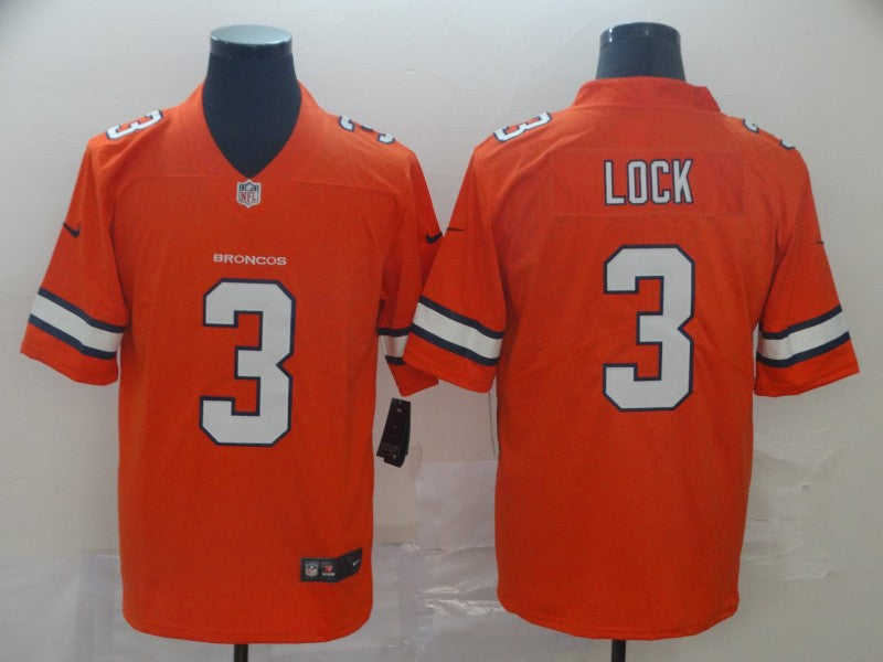 Nike Drew Lock Denver Broncos orange Color Rush jersey