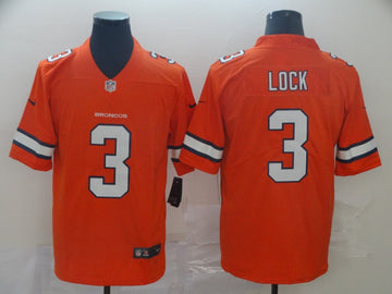 Nike Drew Lock Denver Broncos orange Color Rush jersey