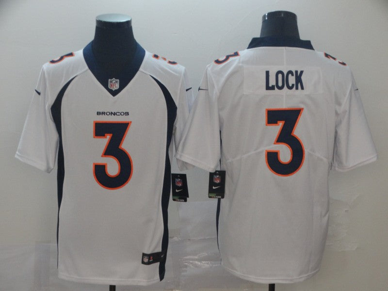 Nike Drew Lock Denver Broncos white Vapor jersey