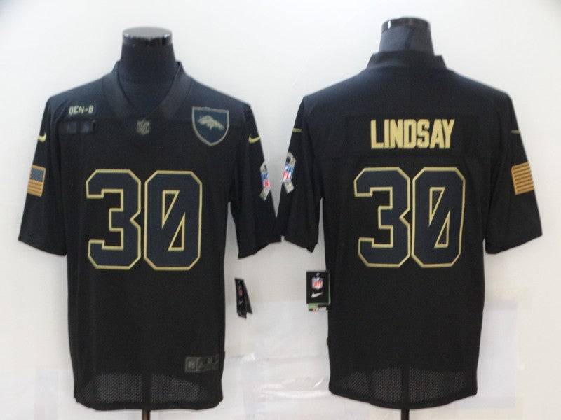 Nike Phillip Lindsay Denver Broncos black Salute To Service jersey