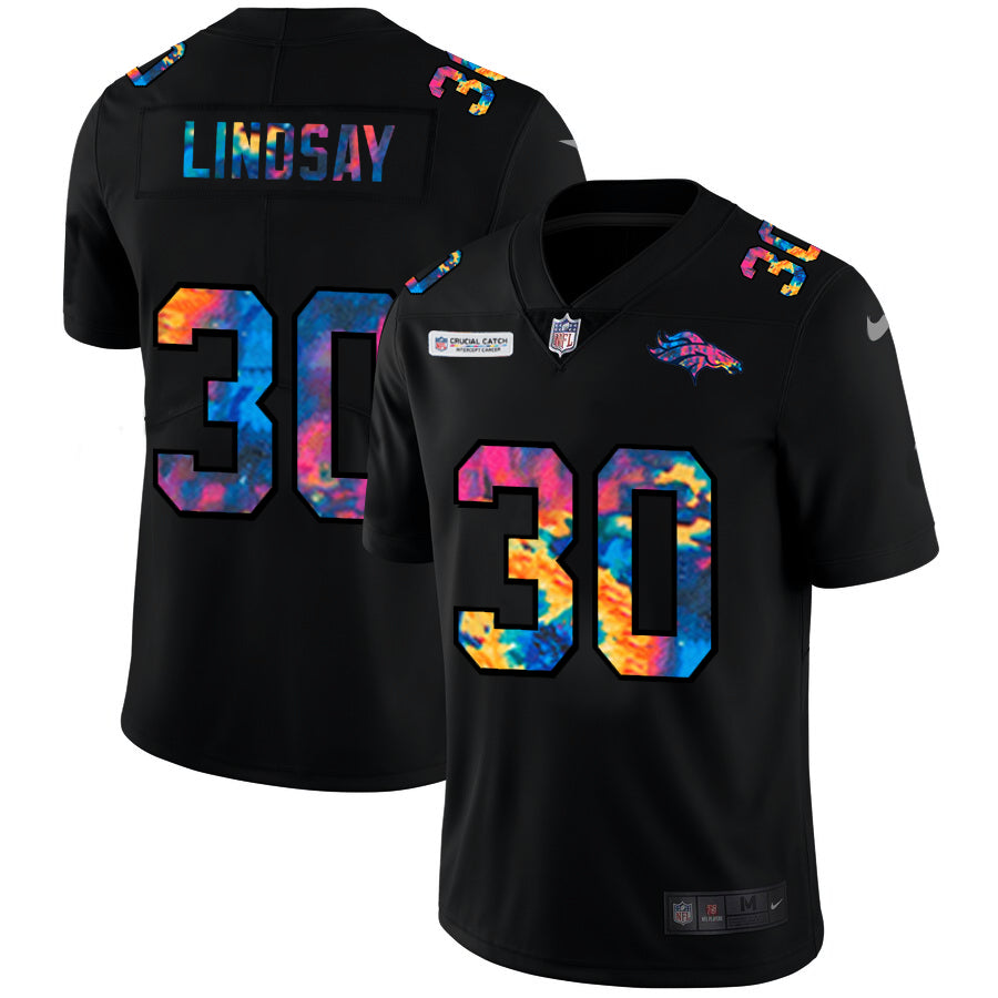 Nike Phillip Lindsay Denver Broncos black Vapor jersey