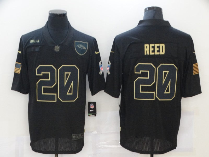 Nike Ed Reed Baltimore Ravens black Salute To Service jersey