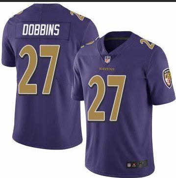 Nike J.K. Dobbins Baltimore Ravens purple Limited jersey