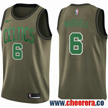 Nike Bill Russell Boston Celtics green Salute To Service jersey