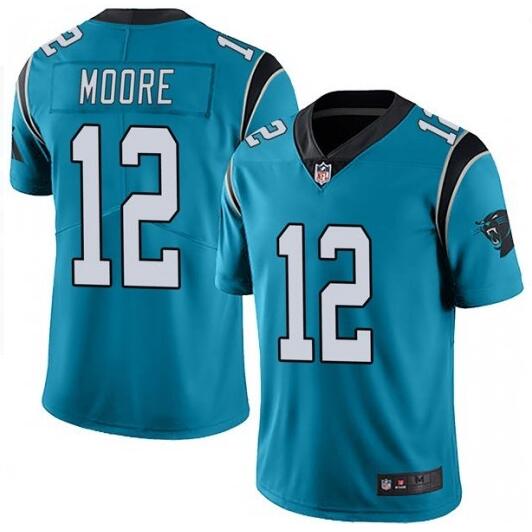 Nike DJ Moore Carolina Panthers blue Vapor jersey