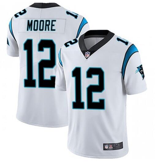 Nike DJ Moore Carolina Panthers white Vapor jersey