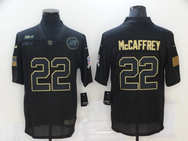 Nike Christian McCaffrey Carolina Panthers black Salute To Service jersey