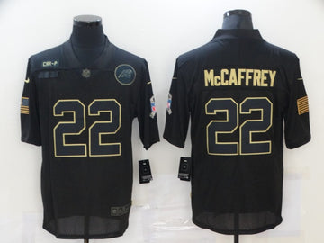 Nike Christian McCaffrey Carolina Panthers black Salute To Service jersey