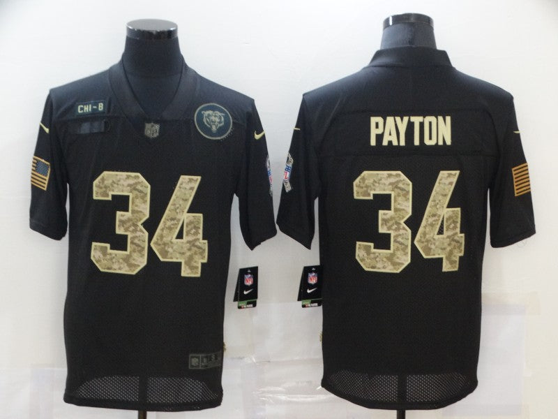 Nike Walter Payton Chicago Bears black Salute To Service jersey