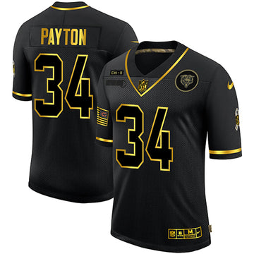 Nike Walter Payton Chicago Bears black Salute To Service jersey