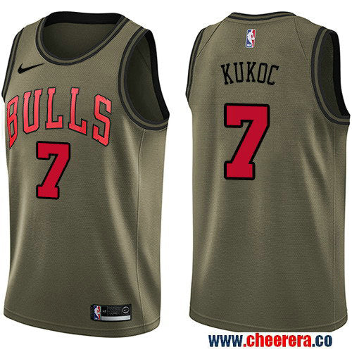Nike Tony Kukoc Chicago Bulls green Salute To Service jersey