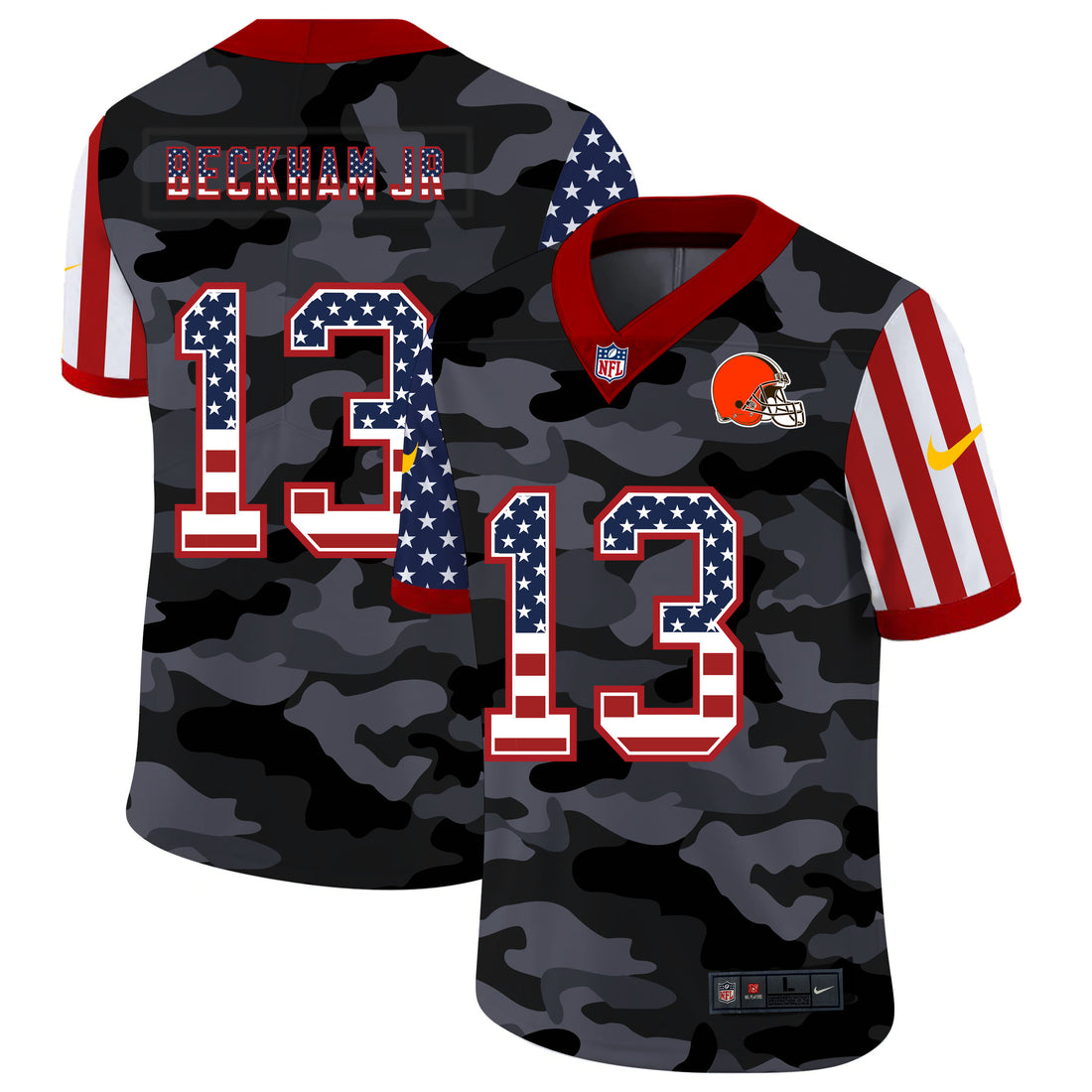 Nike Odell Beckham Jr Cleveland Browns camo Salute To Service jersey