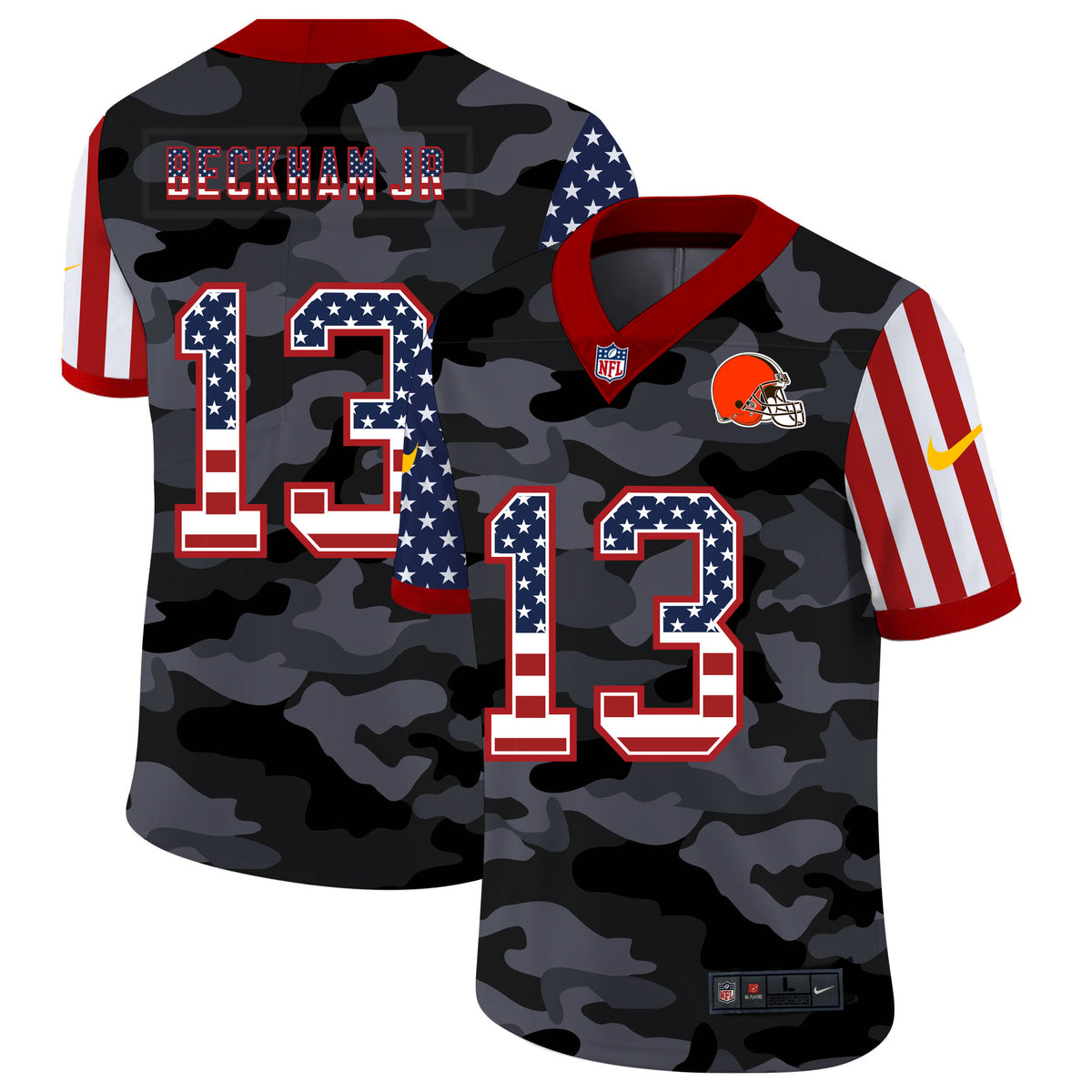 Nike Odell Beckham Jr Cleveland Browns camo Salute To Service jersey