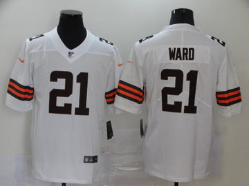 Nike Denzel Ward Cleveland Browns white Vapor jersey