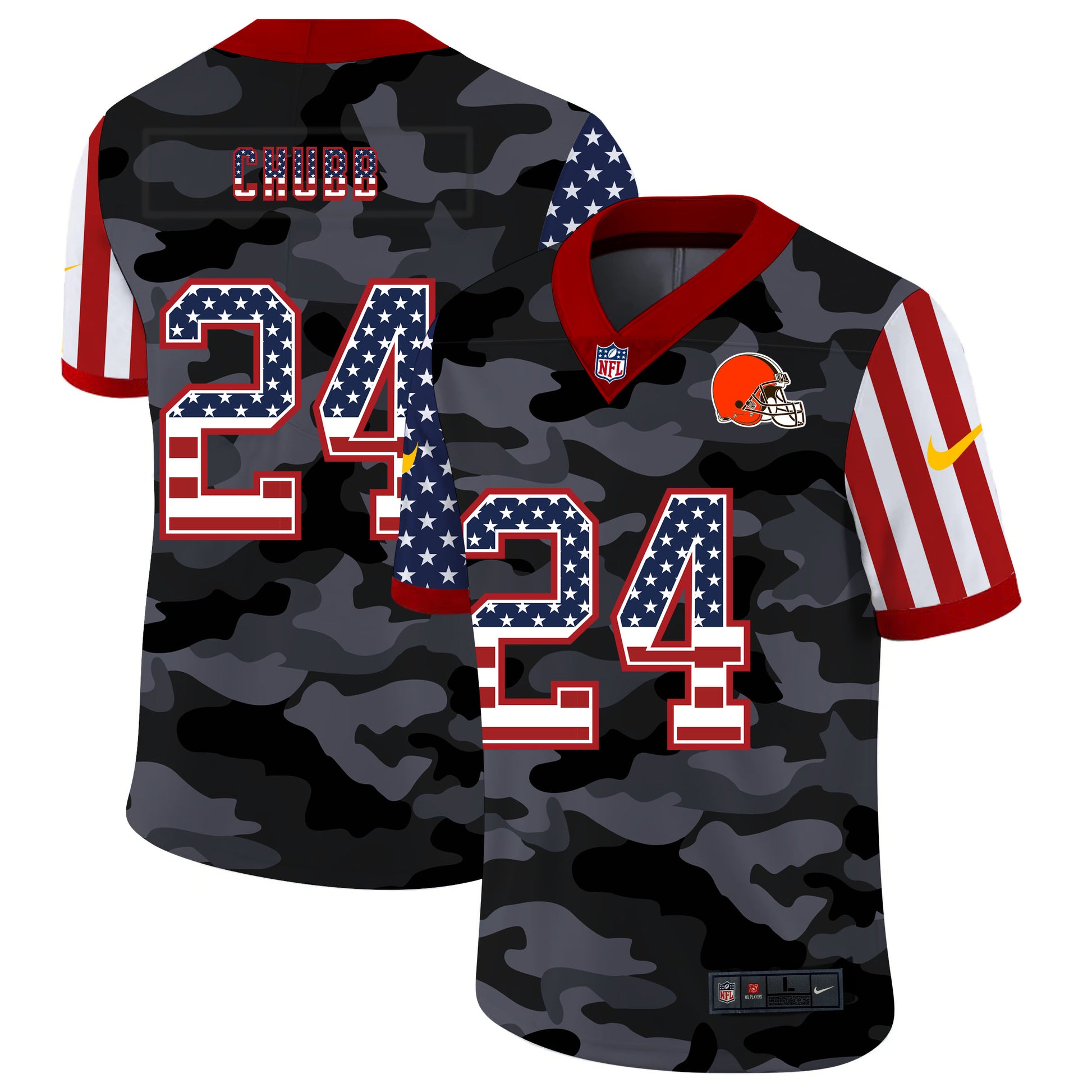 Nike Nick Chubb Cleveland Browns camo Salute To Service jersey