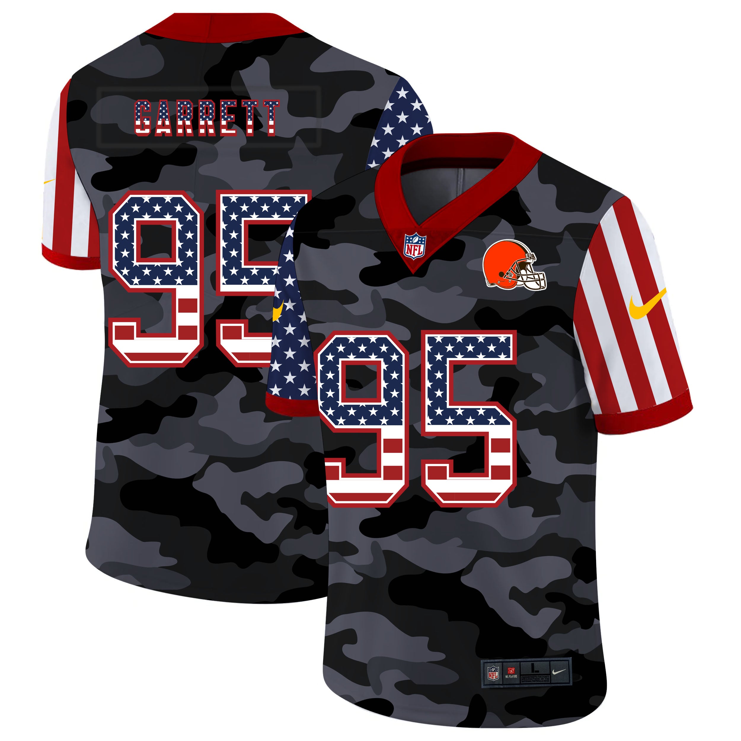 Nike Myles Garrett Cleveland Browns camo Salute To Service jersey
