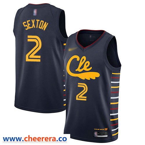 Nike Collin Sexton Cleveland Cavaliers navy jersey