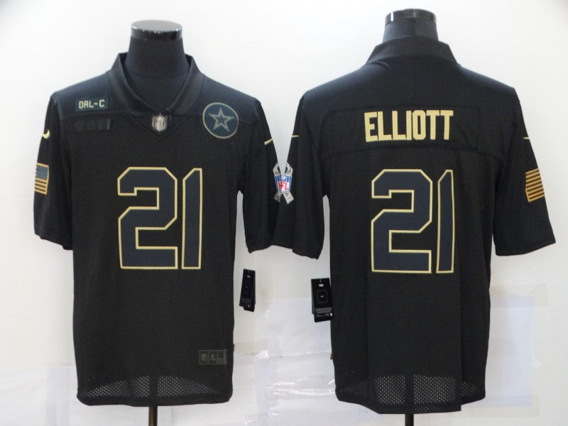 Nike Ezekiel Elliott Dallas Cowboys black Salute To Service jersey