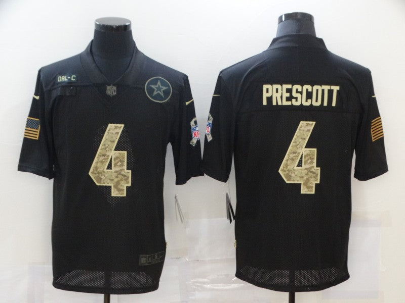 Nike Dak Prescott Dallas Cowboys black Salute To Service jersey