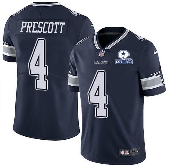 Nike Dak Prescott Dallas Cowboys navy Vapor jersey