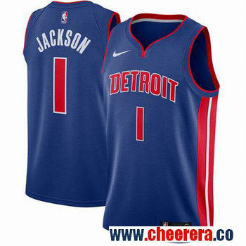 Nike Reggie Jackson Detroit Pistons blue jersey