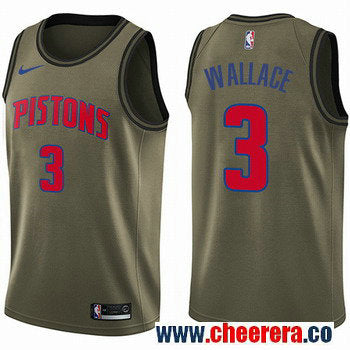 Nike Ben Wallace Detroit Pistons green Salute To Service jersey